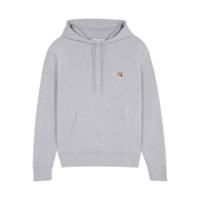 Maison Kitsune Fox Head Patch Regular Hoodie Light Grey Melange