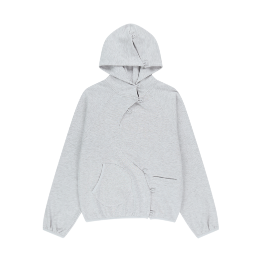 SG2501HD02WE Sansan Gear Button Hoodie White Melange