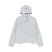 Sansan Gear Button Hoodie White Melange