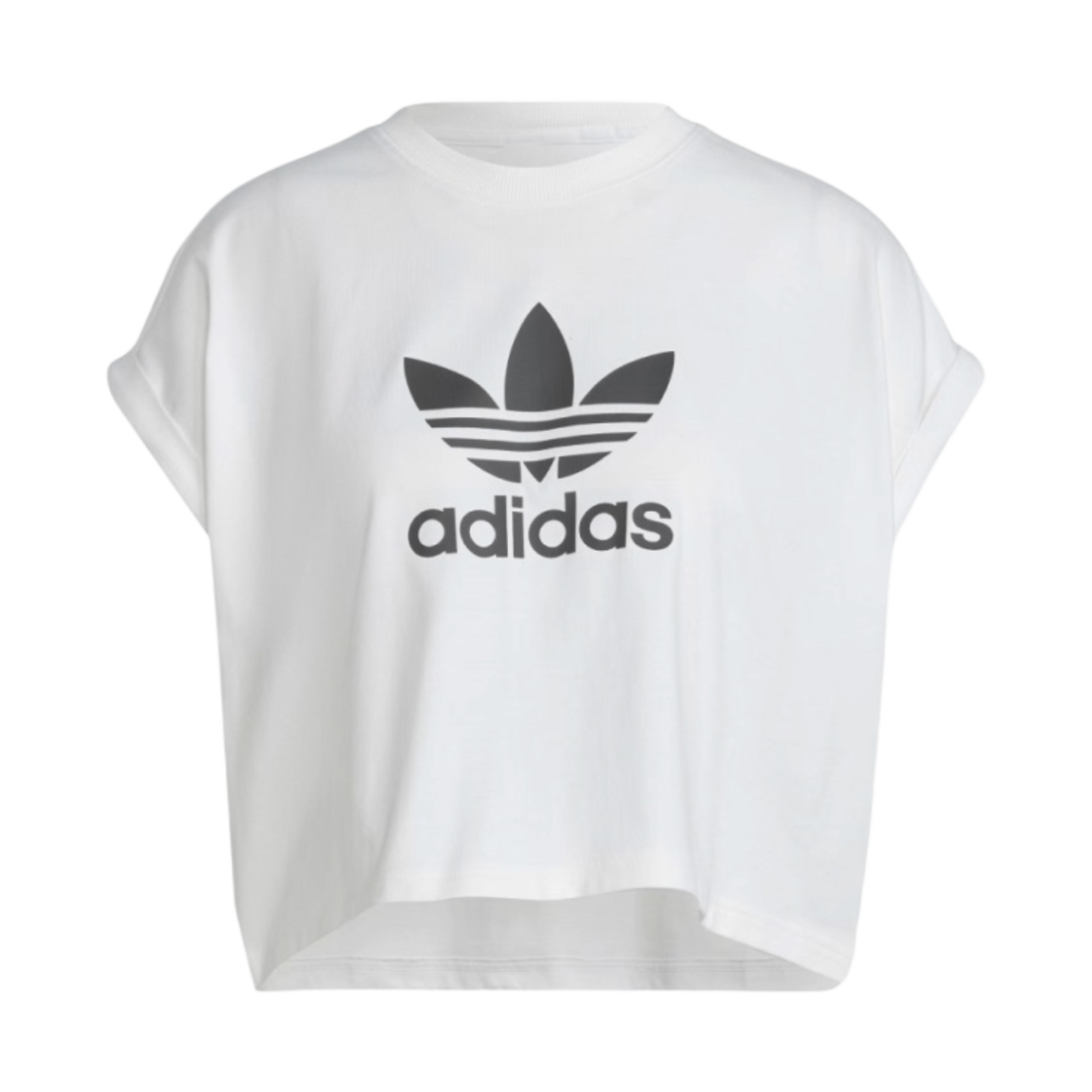 (W) 아디다스 아디컬러 클래식 숏 트레포일 티셔츠 화이트 - KR 사이즈((W) Adidas Adicolor Classics Short Trefoil T-Shirt White - KR Sizing) - 1