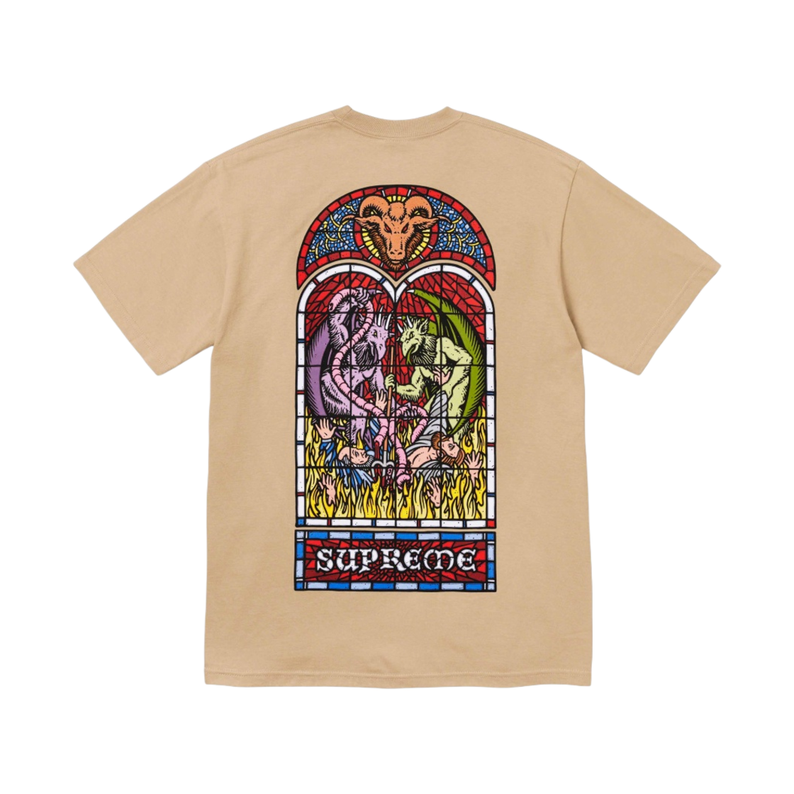 슈프림 워쉽 티셔츠 카키 - 23FW(Supreme Worship T-Shirt Khaki - 23FW) - 1