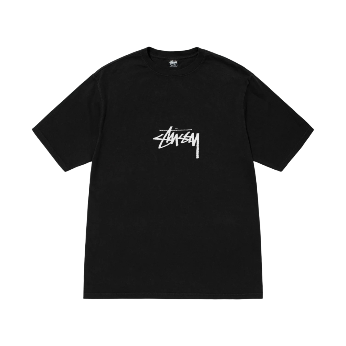 스투시 스몰 스탁티셔츠 피그먼트 다이드 블랙(Stussy Small Stock T-Shirt Pigment Dyed Black) - 1