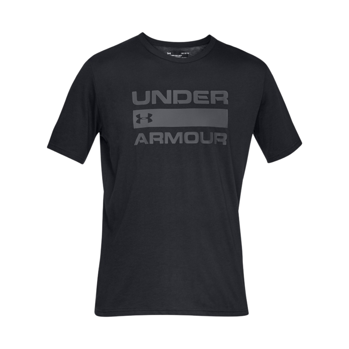 언더아머 팀 이슈 워드마크 숏 슬리브 블랙 라이노 그레이(Under Armour Team Issue Wordmark Short Sleeve Black Rhino Gray)