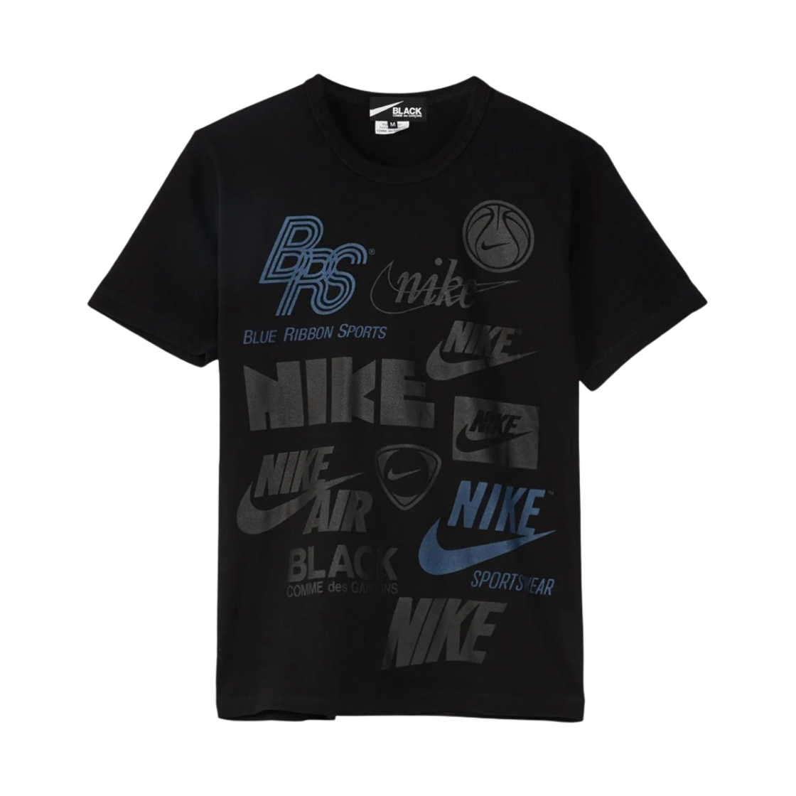 블랙 꼼데가르송 x 나이키 오버사이즈 로고 티셔츠 블랙(Black Comme des Garcons x Nike Oversized Logo T-Shirt Black)
