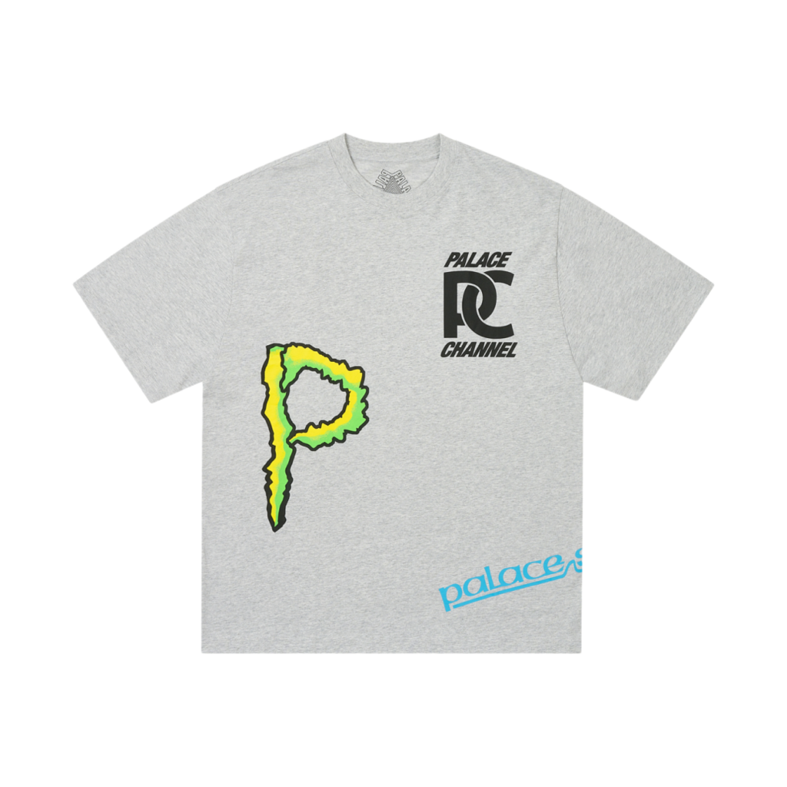 - Palace Sponsor T-Shirt Grey Marl - 24FW