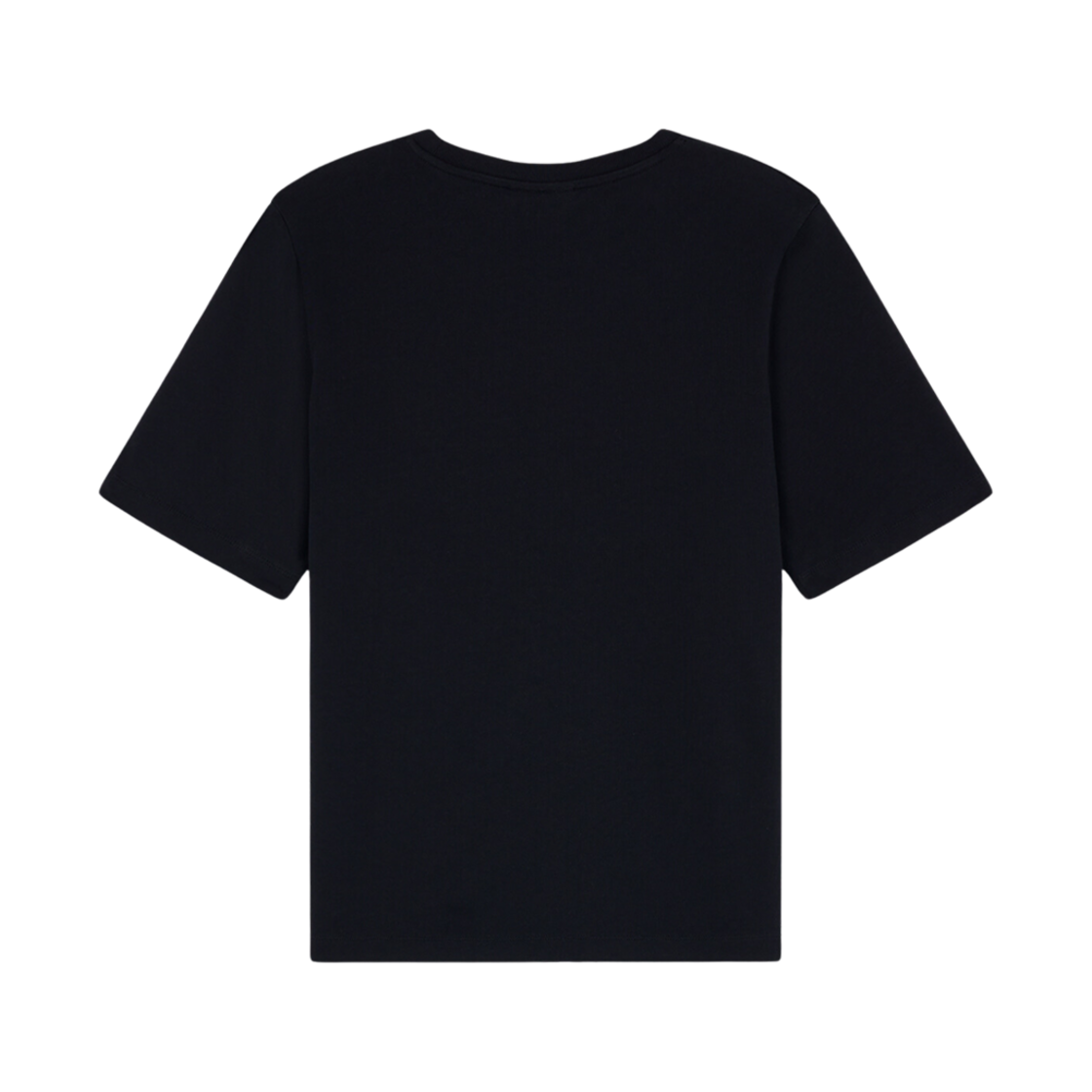 (W) 메종 키츠네 핸드라이팅 컴포트 티셔츠 블랙 화이트((W) Maison Kitsune Handwriting Comfort T-Shirt Black White) - 2