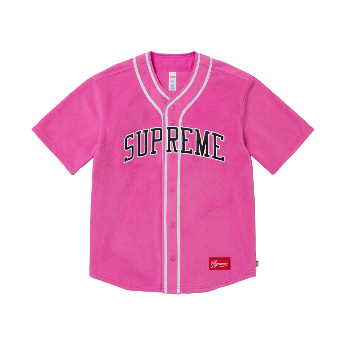 슈프림 폴라텍 베이스볼 저지 핑크 - 24FW