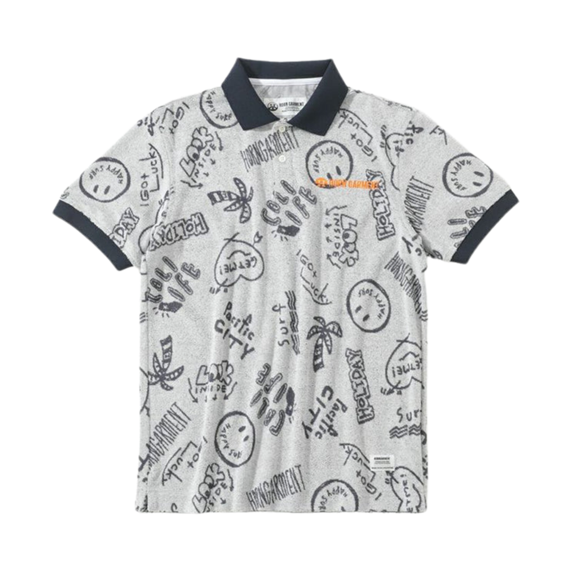 HCM-3A-AP04 Horn Garment Golf Wear Polo T-Shirt White