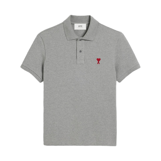 BF/UPL001-760-0951 AMI de Coeur Polo Shirt Heather Ash Grey