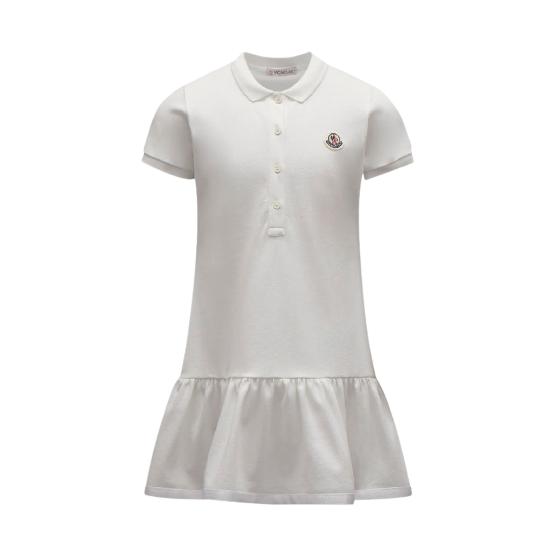 (키즈) 몽클레르 폴로 셔츠 드레스 스노우 화이트 - 23SS((Kids) Moncler Polo Shirt Dress Snow White - 23SS) - 1