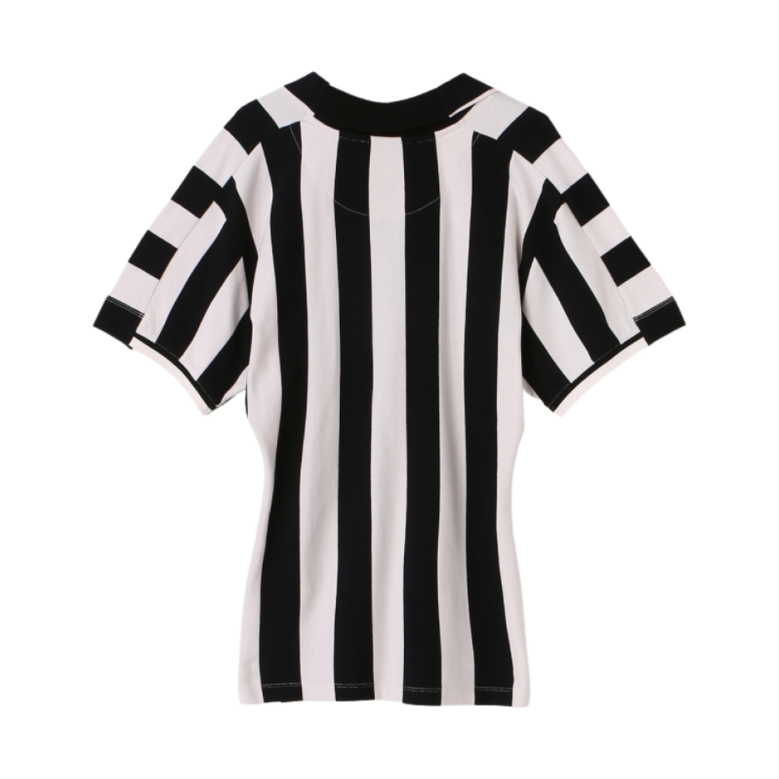 (W) 비비안 웨스트우드 스트라이프 스테파노 폴로 티셔츠 블랙 화이트((W) Vivienne Westwood Striped Stefano Polo T-Shirt Black White) - 2