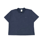 Undermycar Mu.125 Original Logo Oversized Crop PK Shirts Navy