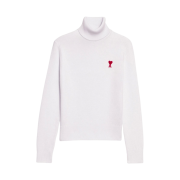(W) AMI de Coeur Turtleneck Sweater Off White