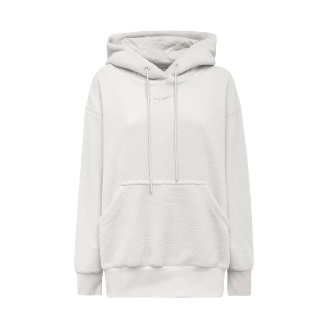 (W) 나이키 NSW 플러시 여성 풀오버 후드 라이트 본 라이트 아이언 오어 - 아시아((W) Nike NSW Plush Pullover Hoodie Light Bone Light Iron Ore - Asia)