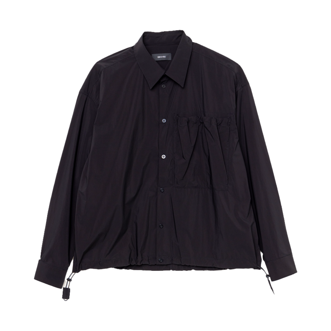 KM5BSHLDV03BK D-VEC DWR NY Stretch Taffeta LS Shirt Black - 25SS