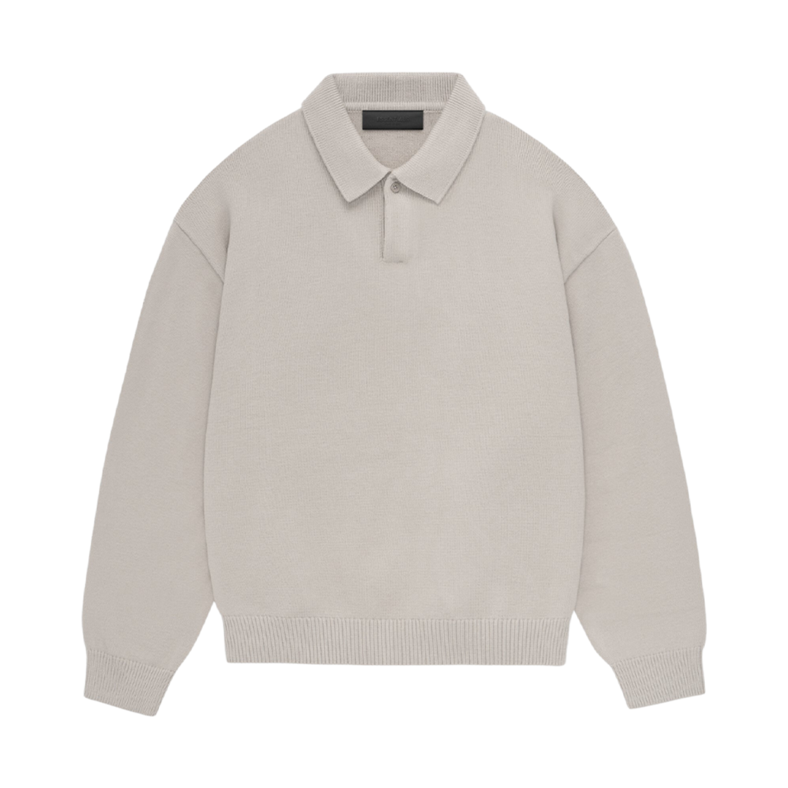 - Essentials Knit Polo Silver Cloud - 23FW