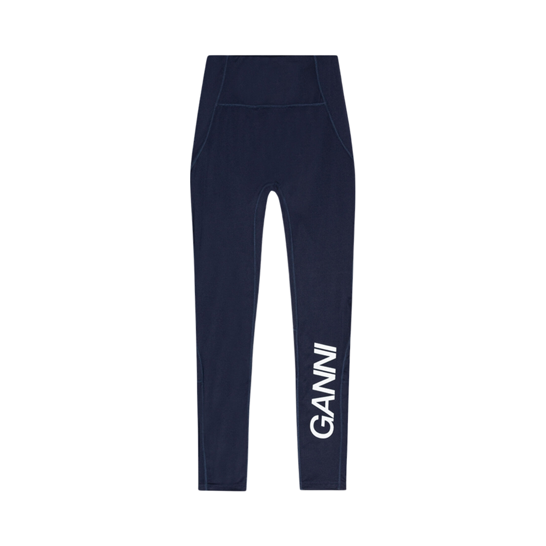 (W) 가니 액티브 울트라 하이 웨이스트 타이즈 스카이 캡틴((W) Ganni Active Ultra High Waist Tights Sky Captain)