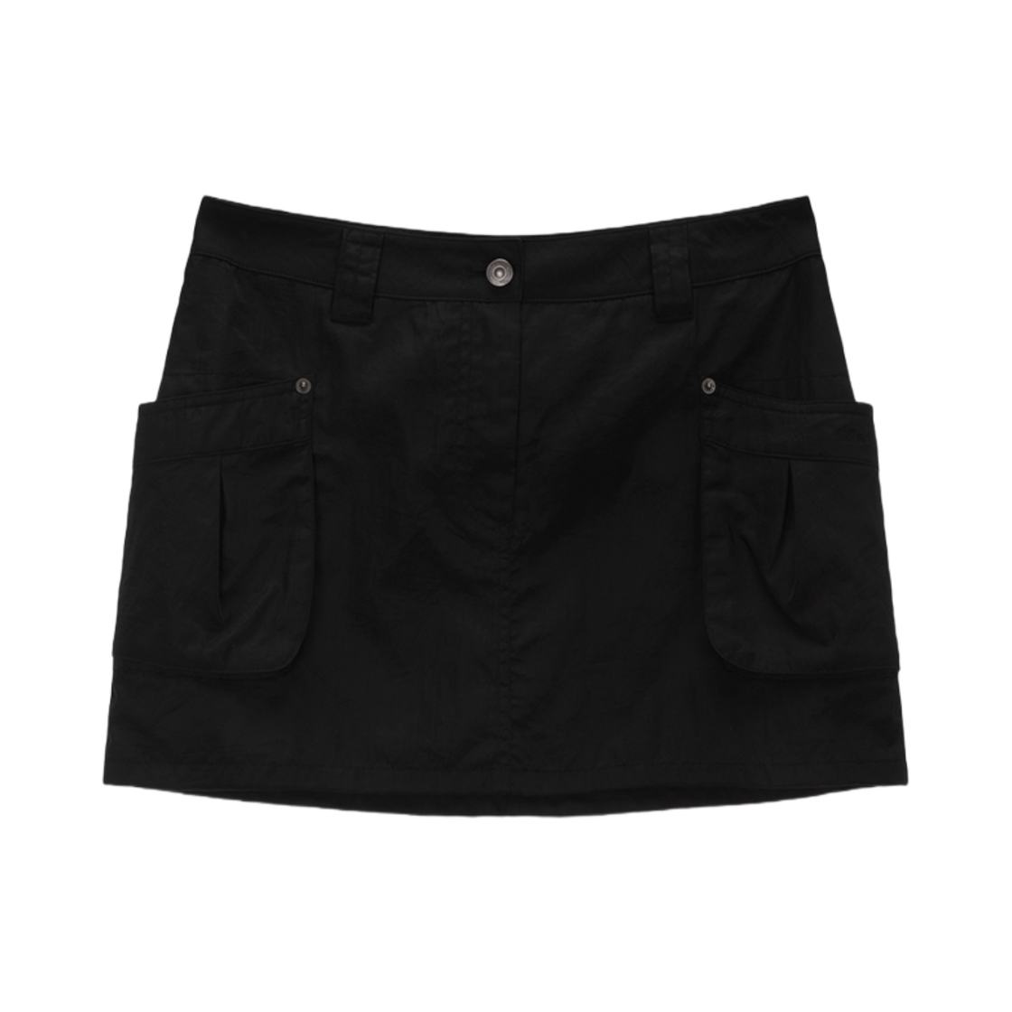 MK2434SK013M (W) Matin Kim Lowrise Nylon Cargo Mini Skirt Black