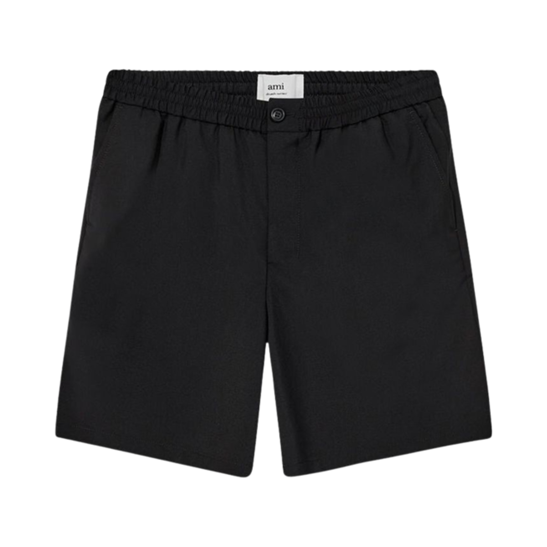 HSO303-279-001 AMI Cotton Wool Chino Short Pants Black
