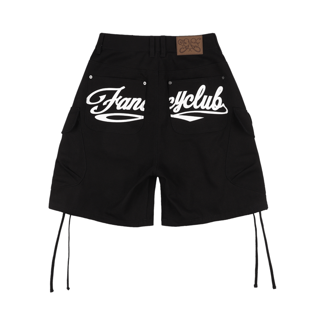 팬시클럽 카고 레터링 버뮤다 팬츠 블랙