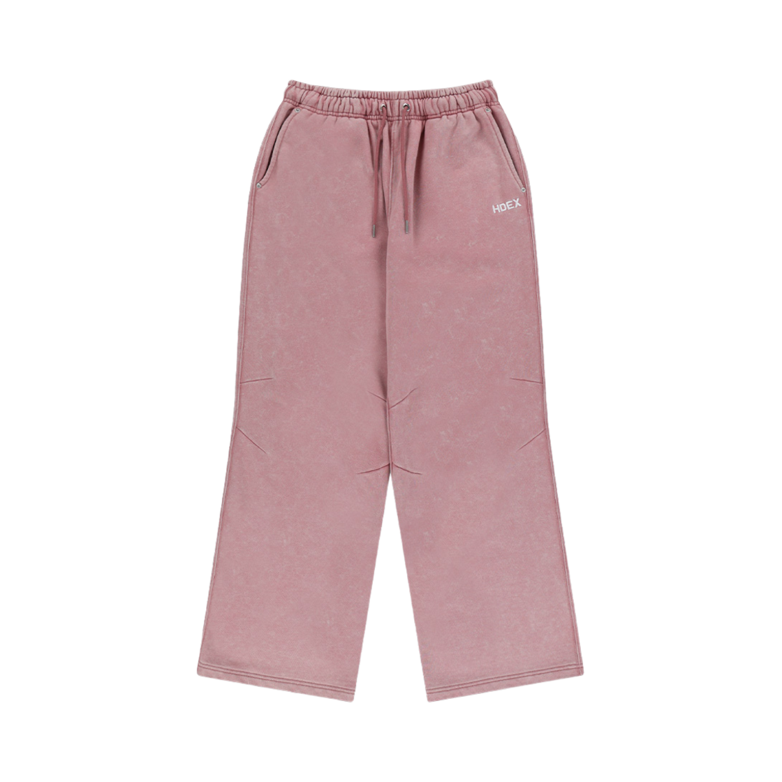 에이치덱스 페이디드 워싱 메인로고 와이드 스웨트 팬츠 핑크