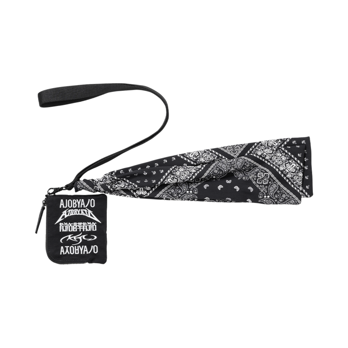 AJ252ET001BK AJOBYAJO Five AJO Nylon Neck Wallet Black