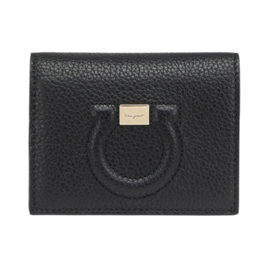 22D514-736967 Ferragamo Gancini Small Wallet Black