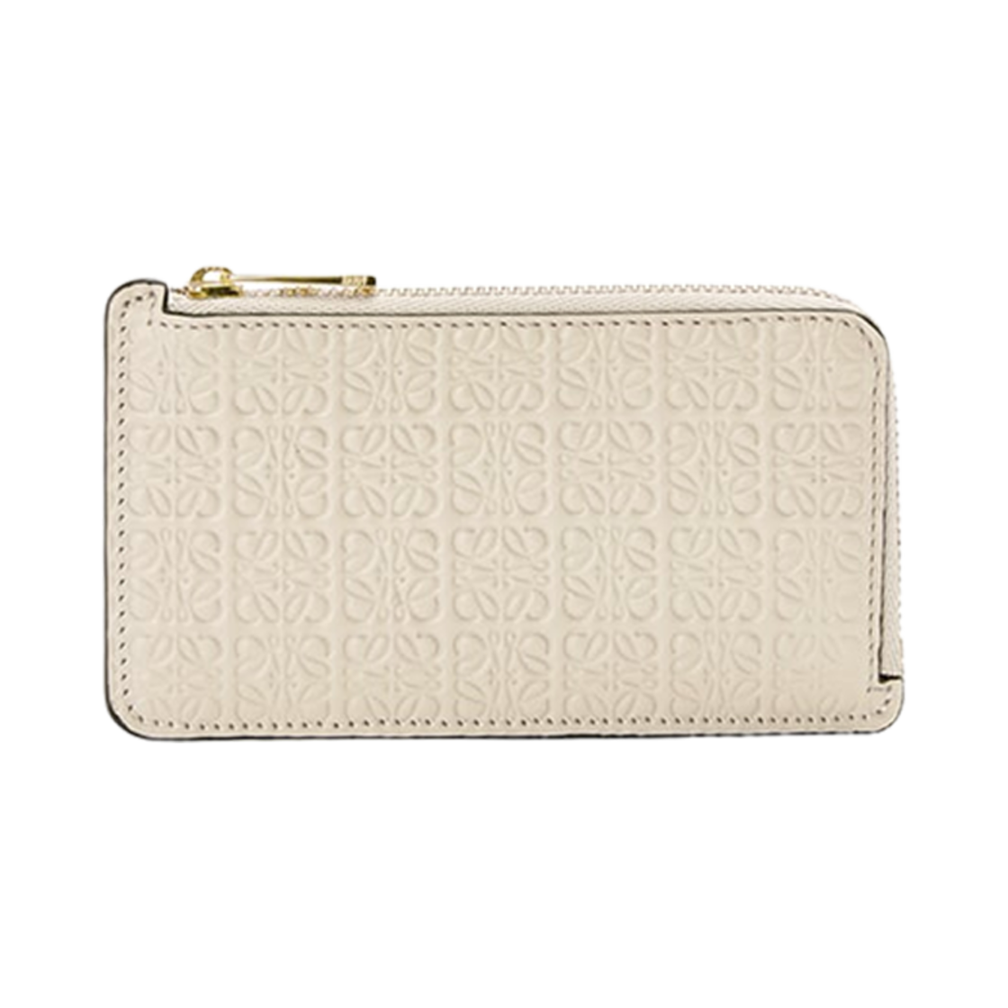 로에베 리피트 코인 카드 홀더 인 엠보스 실크 카프스킨 라이트 오트 | Loewe | KREAM