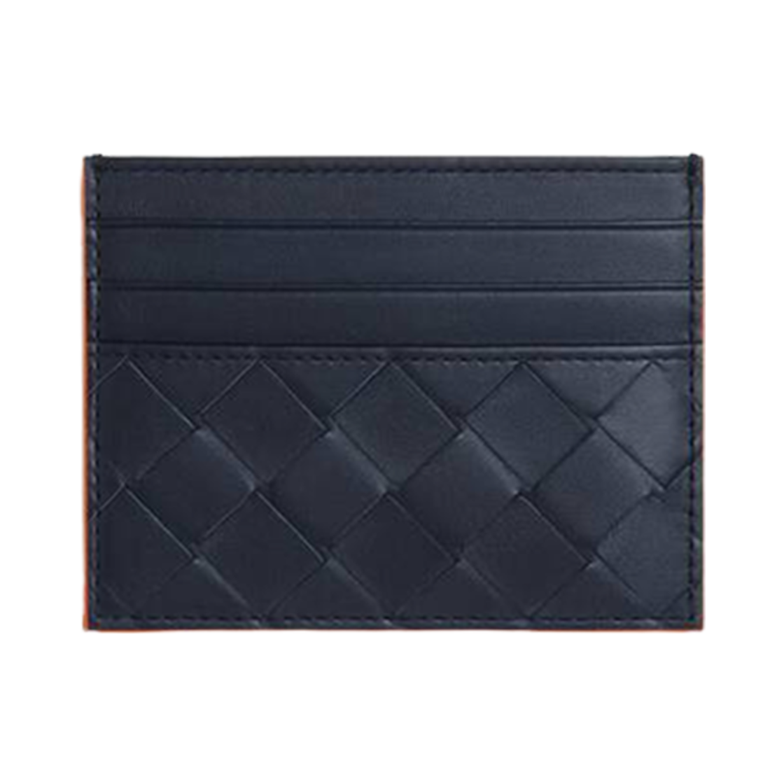 743209V3LZ28946 Bottega Veneta Intrecciato Credit Card Case Space Papaya