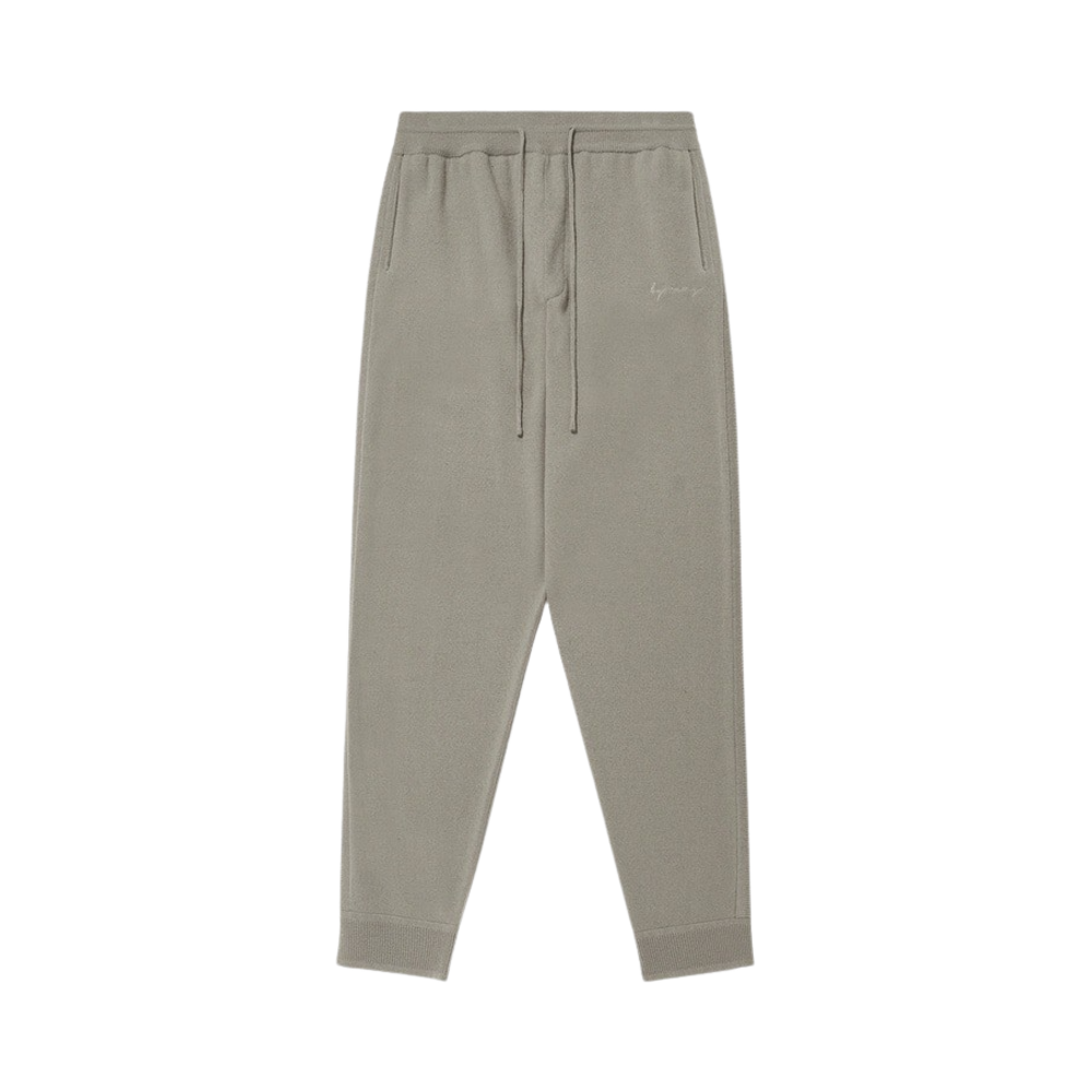 BR024PCP0001C05 BY RANG Wool-Cashmere Logo Track Pants Mint Grey