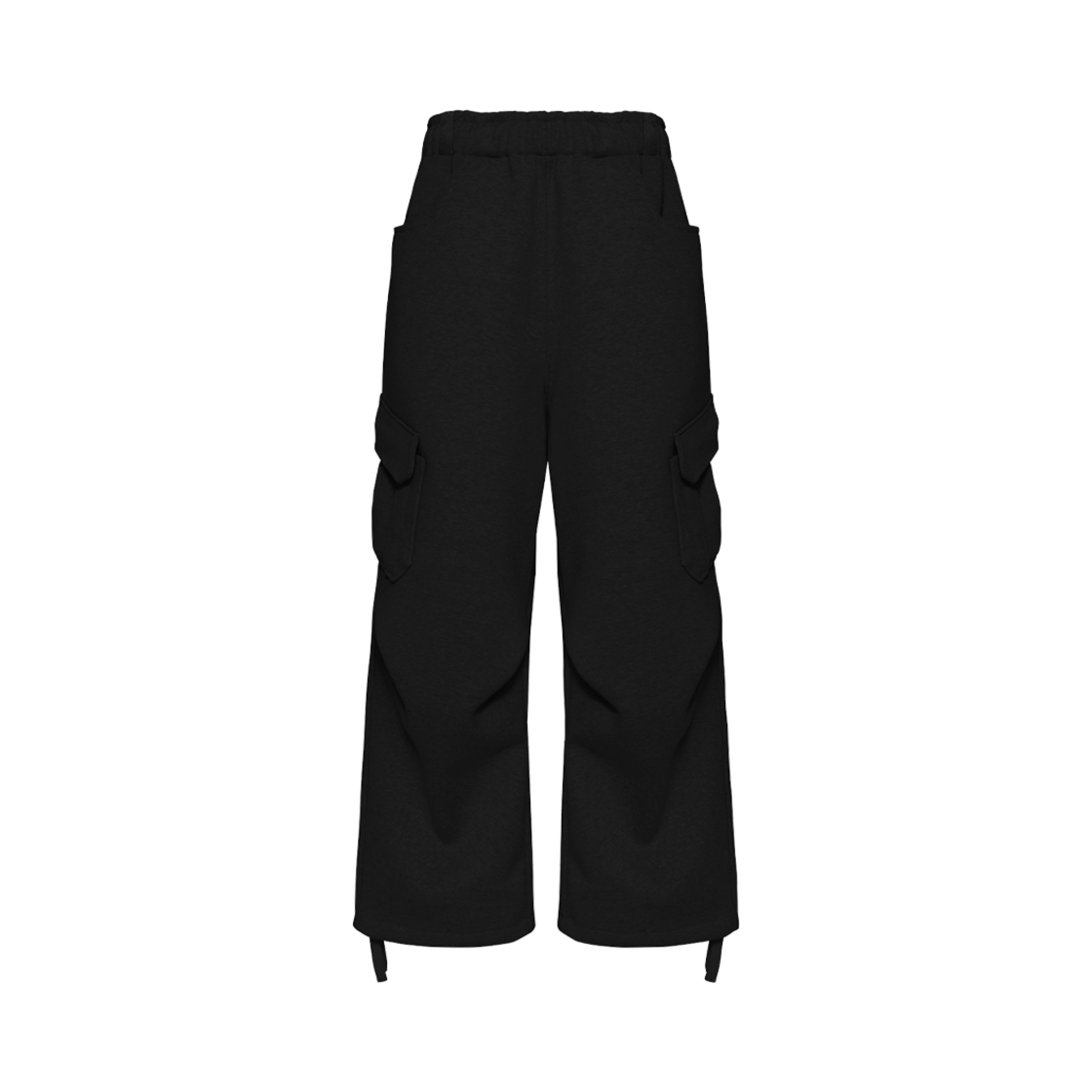 K24FWUP01 Kamien Oblique Cargo Sweatpants Black