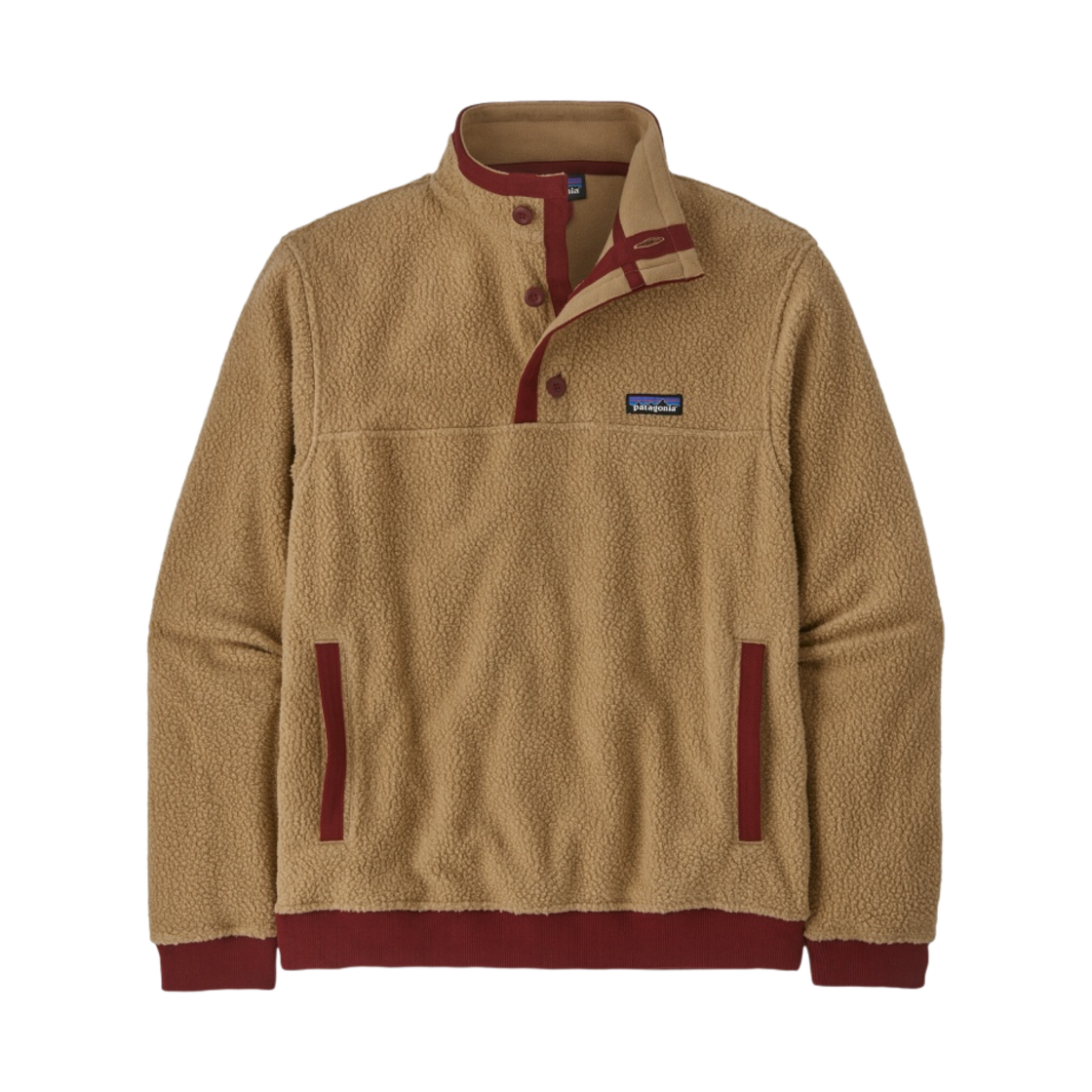 파타고니아 셔링 버튼 플리스 풀오버 그레일링 브라운
