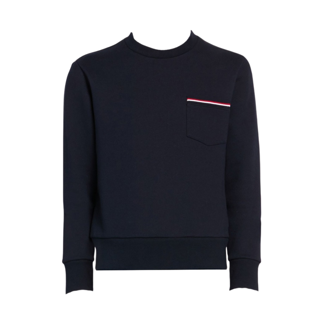 톰브라운 클래식 루프백 스트라이프 포켓 크루넥 스웨트셔츠 네이비(Thom Browne Classic Loopback Stripe Pocket Crewneck Sweatshirt Navy)