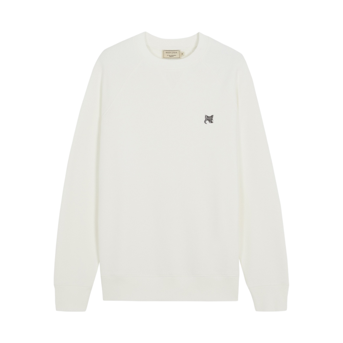 메종 키츠네 그레이 폭스 헤드 패치 클래식 스웨트셔츠 에크루(Maison Kitsune Grey Fox Head Patch Classic Sweatshirt Ecru)