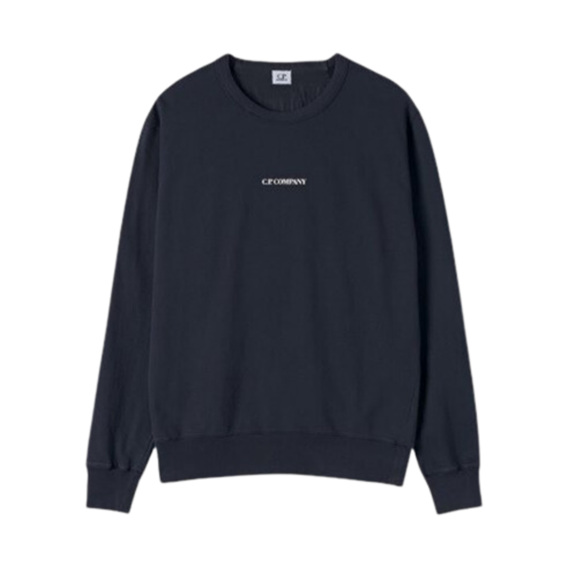 12CMSS187A002246G888 C.P. Company Light Fleece Small Logo Sweatshirt Total Eclipse Blue - 22SS