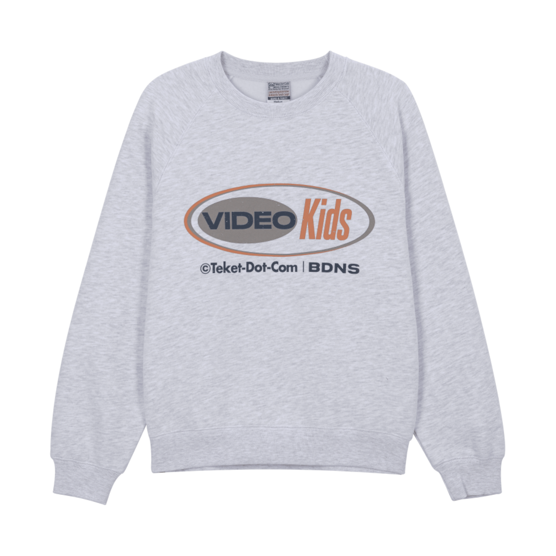 빠더너스 x 테켓 비디오키즈 스웨트셔츠 멜란지 그레이(BDNS x Teket Videokids Sweatshirt Melange Gray)