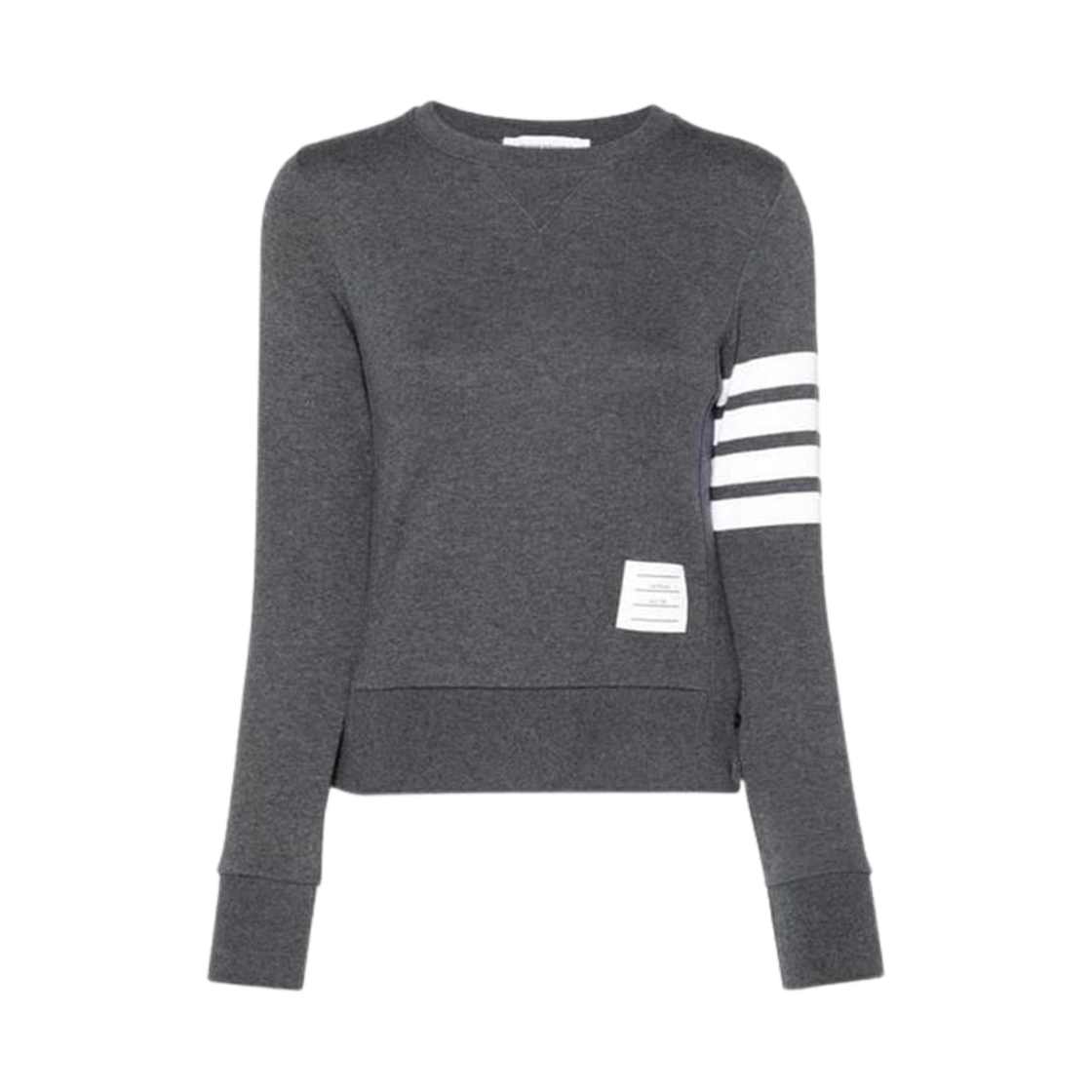 FJT024A-07693-035 (W) Thom Browne 4-Bar Stripe Cashmere Knit Medium Grey