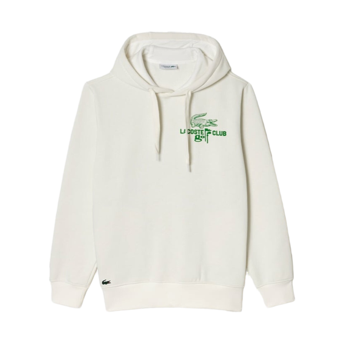라코스테 골프 클럽 로고 포인트 후드 스웨트셔츠 화이트(Lacoste Golf Club Logo Point Hoodie Sweatshirt White) - 1