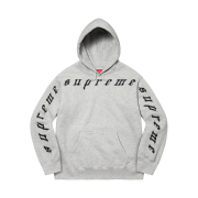 Supreme Raised Embroidery Hooded Sweatshirt Heather Grey - 21FW