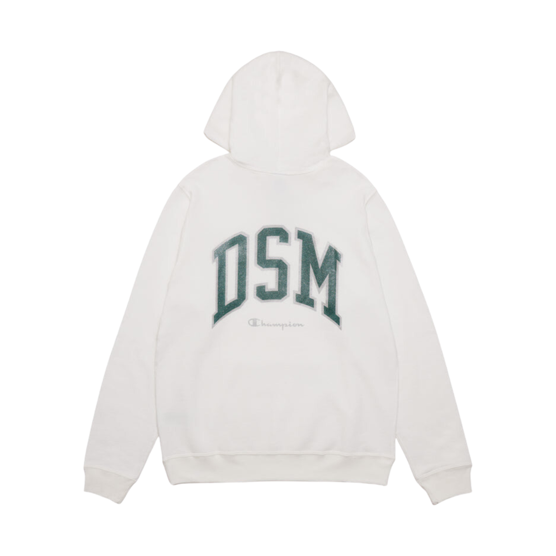 챔피온 x DSMG 후드 스웨트셔츠 화이트(Champion x DSMG Hooded Sweatshirt White)