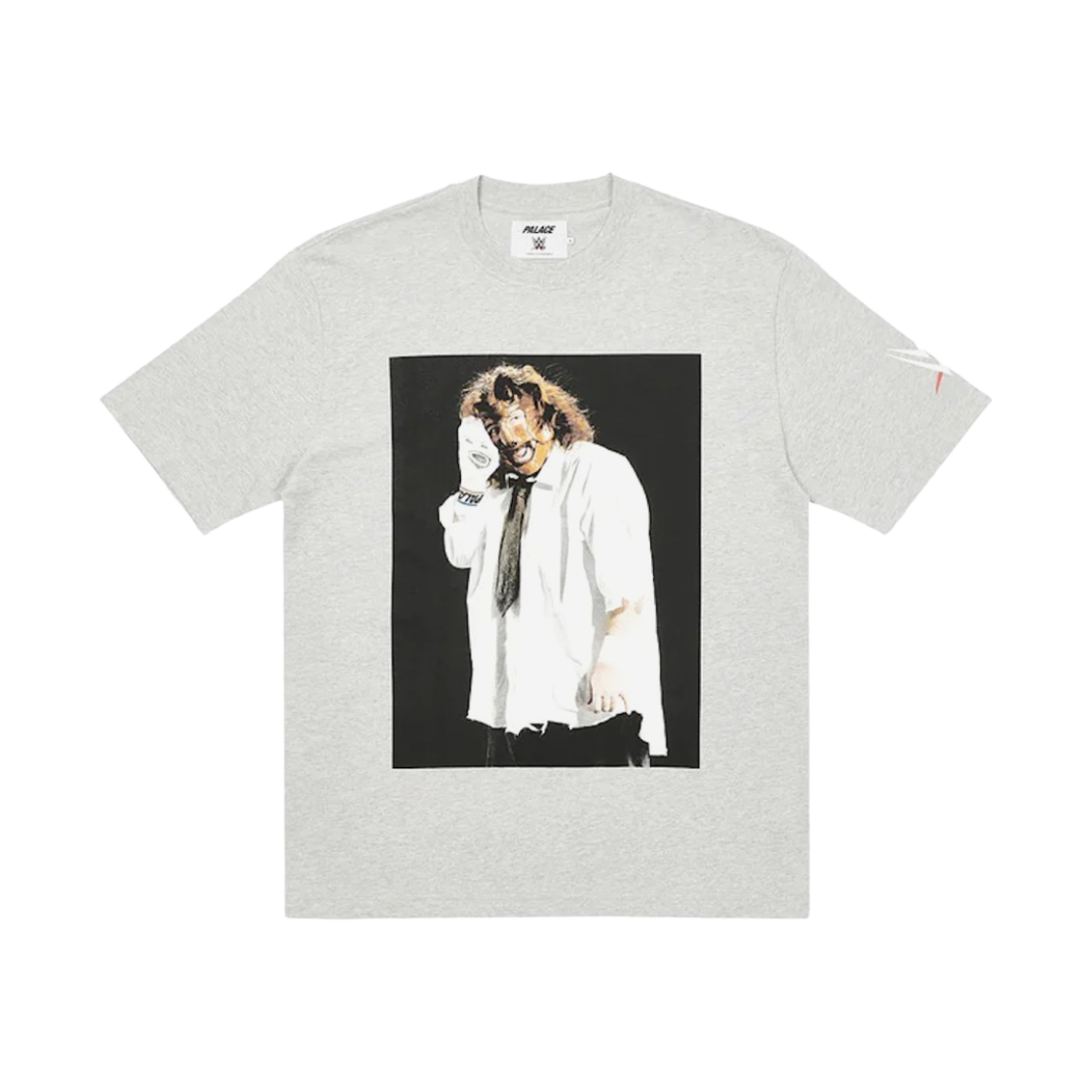 팔라스 x WWE 맨카인드 삭 티셔츠 그레이 말 - 23SS(Palace x WWE Mankind Sock T-Shirt Grey Marl - 23SS) - 1