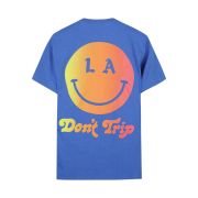 Free & Easy Be Happy LA SS T-Shirt Blue