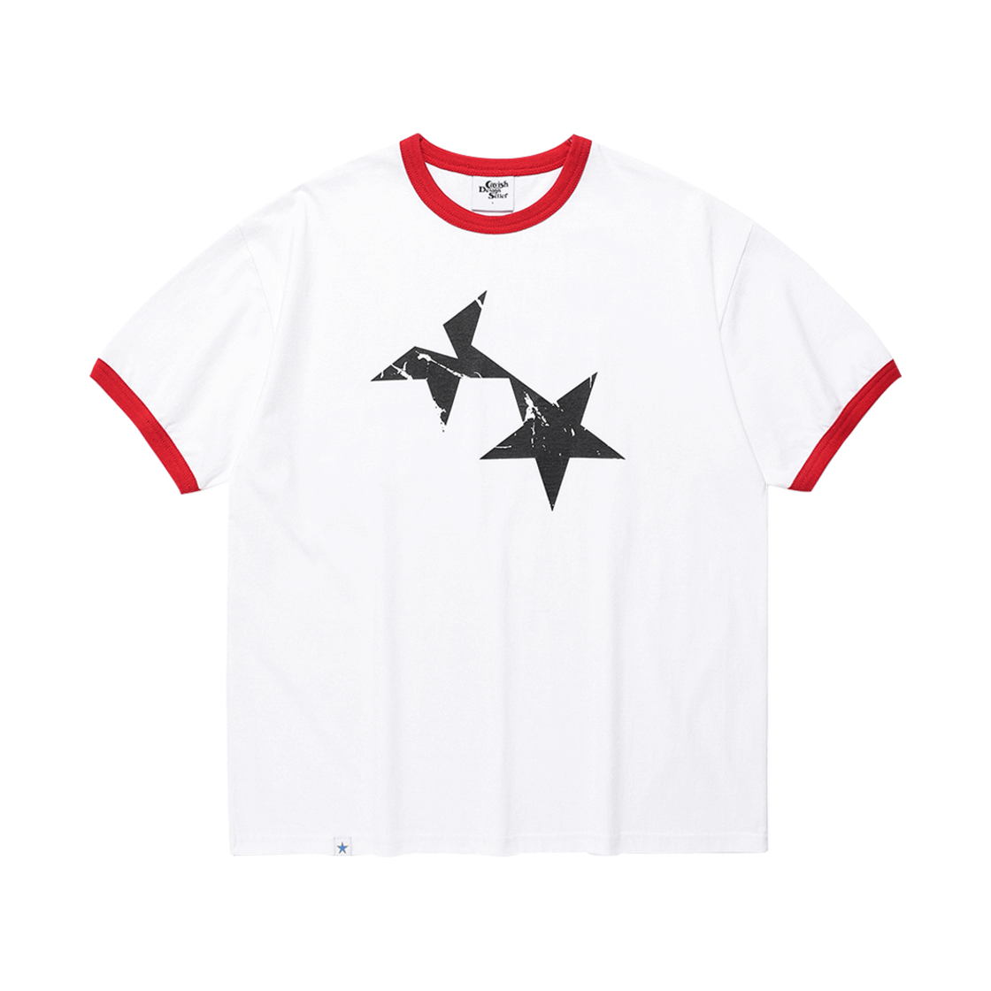 카비시 트윈 스타 링거 숏슬리브 티셔츠 화이트(CAVISH Twin Star Ringer SS Tee White)