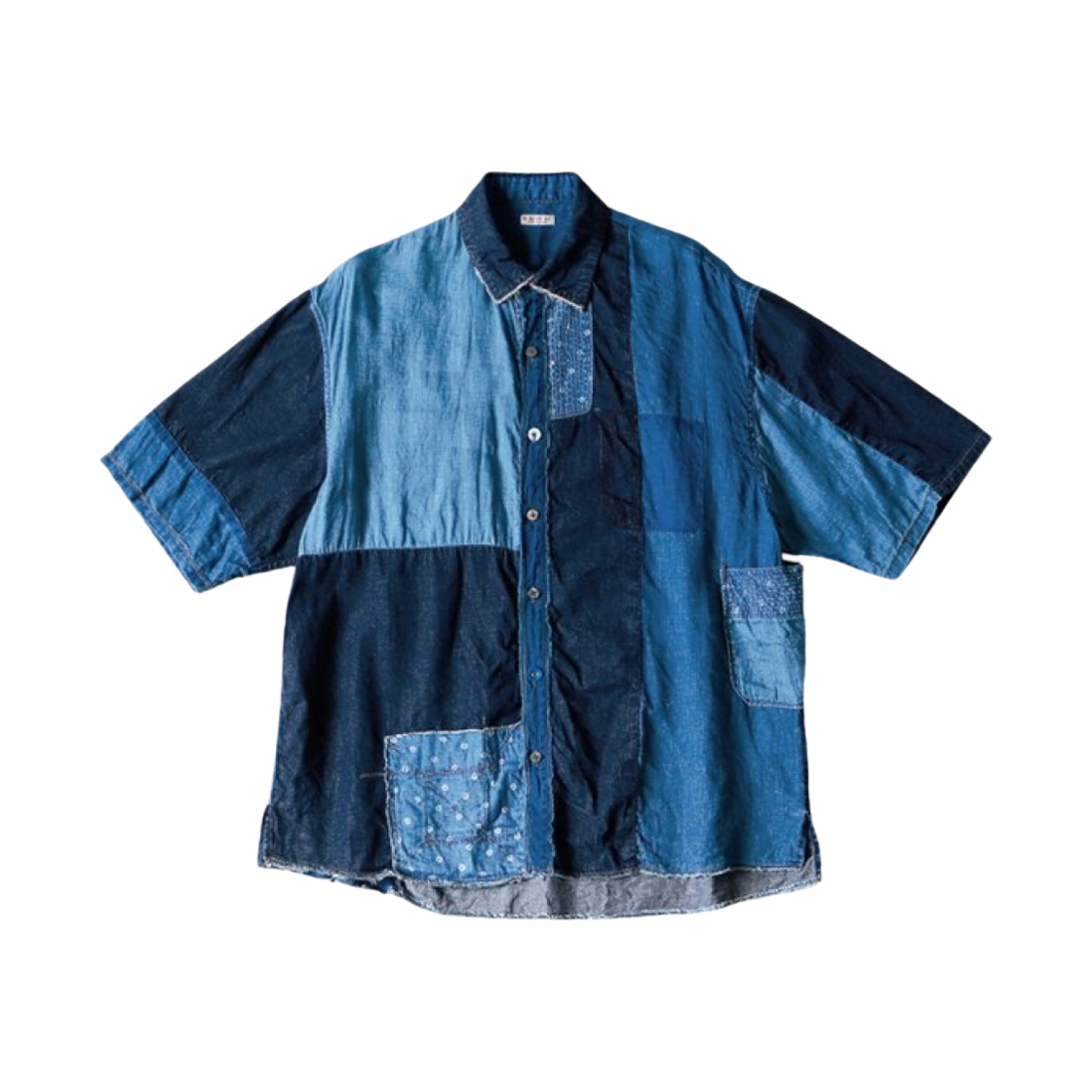 캐피탈 IDG 패치워크 카트만두 셔츠 2022 인디고(Kapital IDG Patchwork Kathmandu Shirt 2022 Indigo) - 1