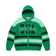 Supreme USA Zip Up Hooded Sweater Green - 23FW