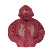 NAUTICA x Undermycar - NTC X UMC APLIQUE HOOD ZIP-UP - RED