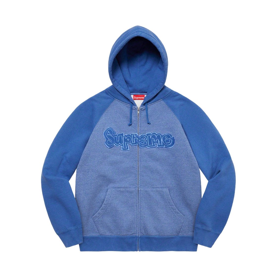 슈프림 곤즈 아플리케 집업 후드 스웨트셔츠 워시드 로얄 - 22FW(Supreme Gonz Applique Zip Up Hooded Sweatshirt Washed Royal - 22FW) - 1