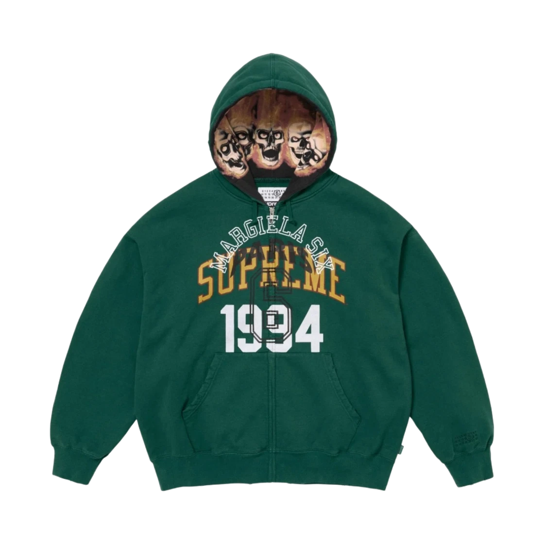 Supreme Supreme x MM6 Maison Margiela Zip Up Hooded Sweatshirt Dark Green - 24SS · L
