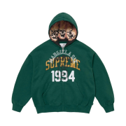 Supreme x MM6 Maison Margiela Zip Up Hooded Sweatshirt Dark Green - 24SS