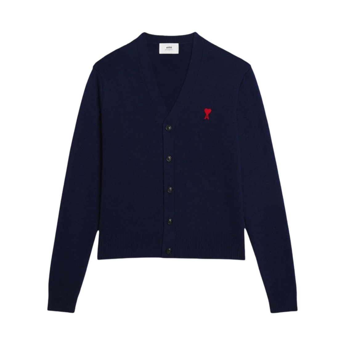 아미 스몰 하트 로고 울 가디건 노틱 블루(AMI de Coeur Wool Cardigan Nautic Blue)